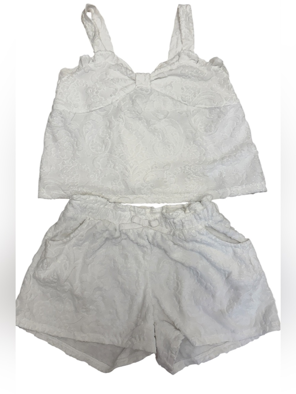 Janie and Jack Floral Terry Jacquard Short Set Size 10